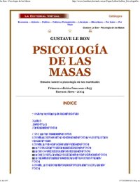 cover of the book Psicologia de las Masas  