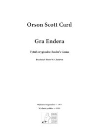 cover of the book Gra Endera  