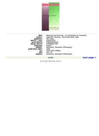 cover of the book Meaning and Grammar: An Introduction to Semantics  