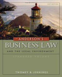 cover of the book Anderson's Business Law and the Legal Environment, Standard Volume  