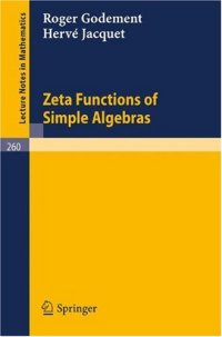 cover of the book Zeta Functions of Simple Algebras