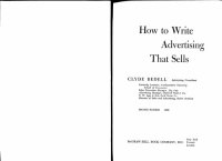 cover of the book How to Write Advertising That Sells - 2nd Ed  