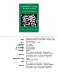 cover of the book Connectionist modeling and brain function: the developing interface  