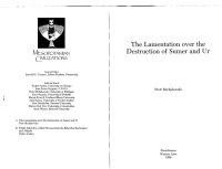 cover of the book The lamentation over the destruction of Sumer and Ur  