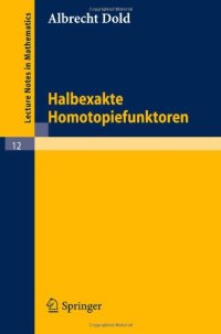 cover of the book Halbexakte Homotopiefunktoren