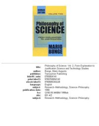 cover of the book Philosophy of Science, Volume Two: From Explanation to Justification  