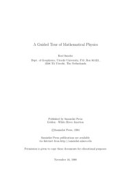 cover of the book A Guided Tour of Mathematical Physics  