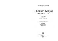 cover of the book O državi Božjoj - De civitate Dei. I. svezak. Knjige: I.-X. Latinski i hrvatski tekst