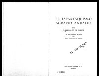 cover of the book El espartaquismo agrario andaluz  