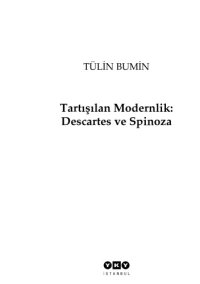 cover of the book Tartışılan modernlik: Descartes ve Spinoza  