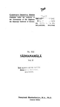 cover of the book Sādhanamālā, Vol. II  