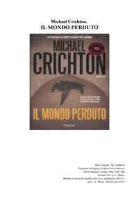 cover of the book Il mondo perduto  