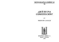 cover of the book ¿Qué es una constitución?  