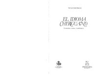 cover of the book El idioma chiriguano: gramática, textos, vocabulario  