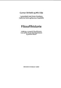 cover of the book Filosofihistorie: innføring i europeisk filosofihistorie, med særlig vekt på vitenskapshistorie og politisk filosofi  