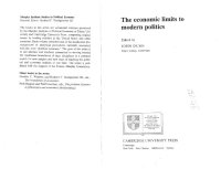 cover of the book The Economic Limits to Modern Politics (Murphy Institute Studies in Political Economy)  