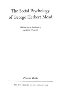 cover of the book The Social Psychology of George Herbert Mead