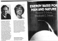 cover of the book Energy Basis for Man and Nature  