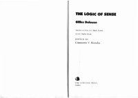 cover of the book The logic of sense  