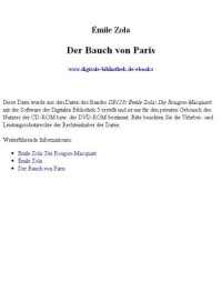 cover of the book Der Bauch von Paris (Bd.3)  