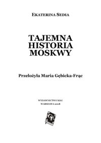 cover of the book Tajemna historia Moskwy  