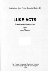 cover of the book Luke-Acts. Scandinavian Perspectives  