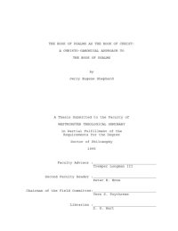 cover of the book The Book Of Psalms As The Book Of Christ (Ph.D. Thesis)  