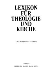 cover of the book Lexikon für Theologie und Kirche: Abkürzungsverzeichnis (LThK3)  