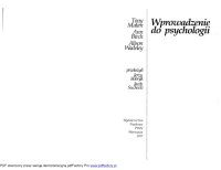 cover of the book Wprowadzenie do psychologii  