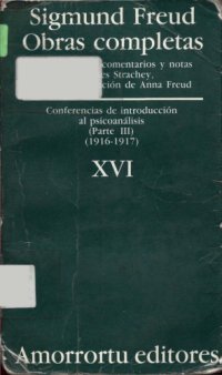 cover of the book Obras Completas - Tomo XVI Conferencias de Introduccion Al Psicoanalisis  