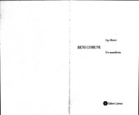 cover of the book Beni comuni: un manifesto  