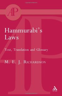 cover of the book Hammurabi's Laws: Text, Translation and Glossary (Academic Paperback)  