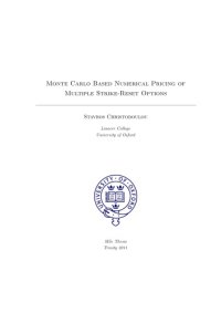 cover of the book Monte Carlo Based Numerical Pricing of Multiple Strike-Reset Options  