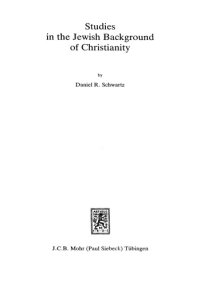 cover of the book Studies in the Jewish Background of Christianity (Wissenschaftliche Untersuchungen zum Neuen Testament)  