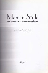 cover of the book Men in style: the golden age of fashion from Esquire  