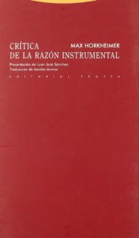 cover of the book critica de la razon instrumental  