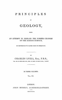 cover of the book Principles of Geology Volume Three  