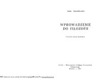 cover of the book Wprowadzenie do filozofii  