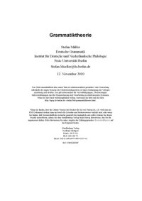 cover of the book Grammatiktheorie  