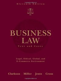 cover of the book Business Law: Text and Cases  