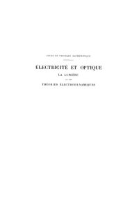 cover of the book Électricité et optique  