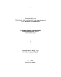 cover of the book Ego sum Michael: The origin and diffusion of the Christian cult of St. Michael the Archangel (Ph.D., University of Arkansas, 1997)  