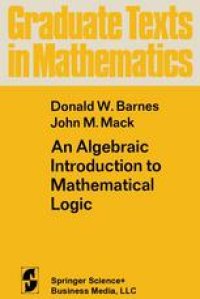 cover of the book An Algebraic Introduction to Mathematical Logic