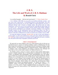 cover of the book J. B. S.: The Life and Work of J.B.S. Haldane  