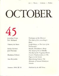 cover of the book October journal No.45 Summer (1988)  