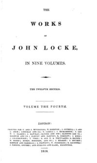 cover of the book The Works of John Locke in 9 volumes, vol. 4 (1691)  