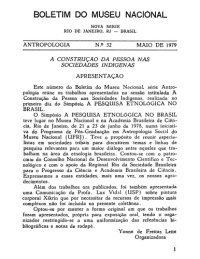 cover of the book A Construção da Pessoa nas Sociedades Indígenas (Simpósio 'A Pesquisa Etnológica no Brasil')  issue 32