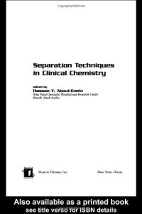 cover of the book Separation Techniques in Clinical Chemistry  