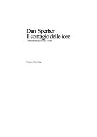 cover of the book Il contagio delle idee: teoria naturalistica della cultura  