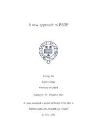 cover of the book A New Approach to BSDE (Backward Stochastic Differential Equation)  